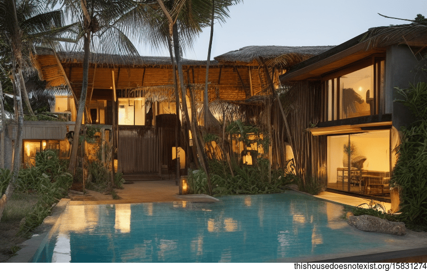 Bali Beach House with Exposed Wood and Stone

This modern architecture home in Canggu, Indonesia is designed with an exposed wood and stone exterior, and features a curved bamboo roof