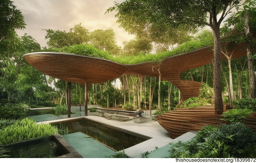 Bamboo Wood Garden in Singapore - Architecture Ideas - Designed by AI