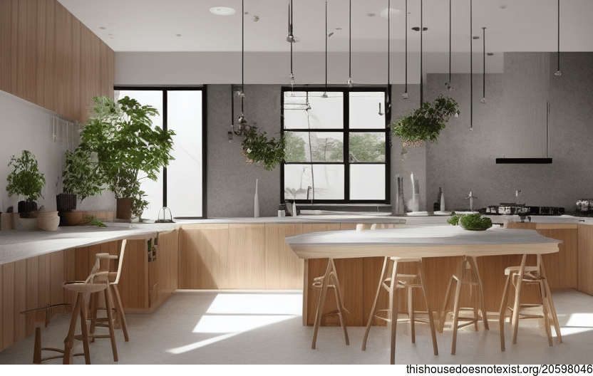 A Modern and Sustainable Kitchen Interior Design from Pinterest