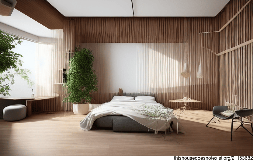 A Modern, Sustainable, and Eco-Friendly Tokyo Home Interior Design with Hanging Plants