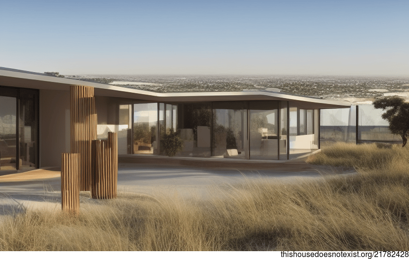 A Polished Mix of Wood, Glass, and Bamboo With a Stunning View