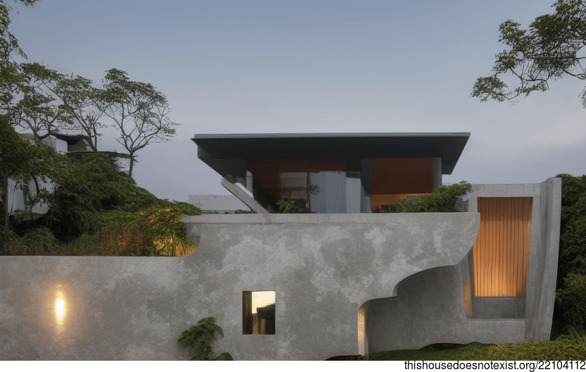 A Modern Architecture Home with an Unobstructed View of the Shanghai China Sunset