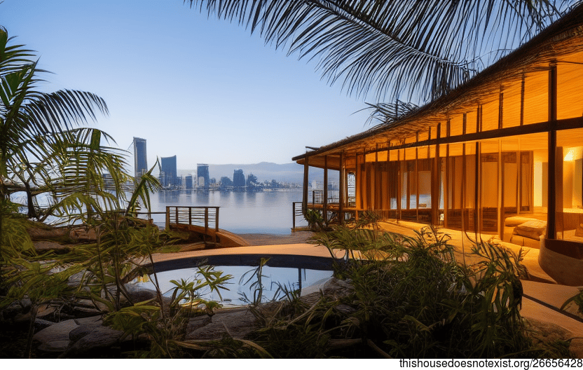 A Modern Beach House in Manila with an Infinity Pool and a View of the City