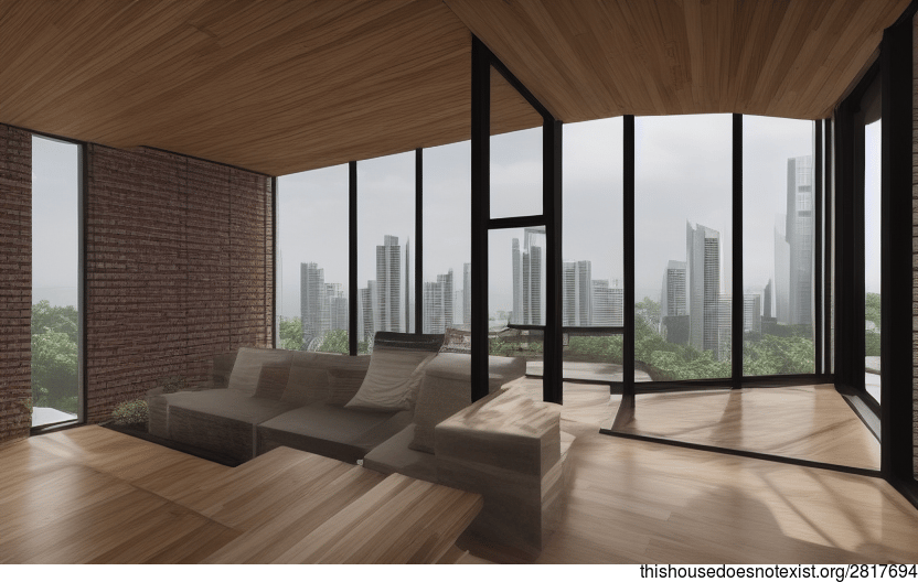 A traditional mixedmodern home in Singapore with an exposed wood and