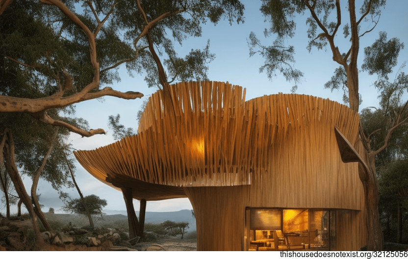 A Modern Beach House in Johannesburg, South Africa with Exposed Curved