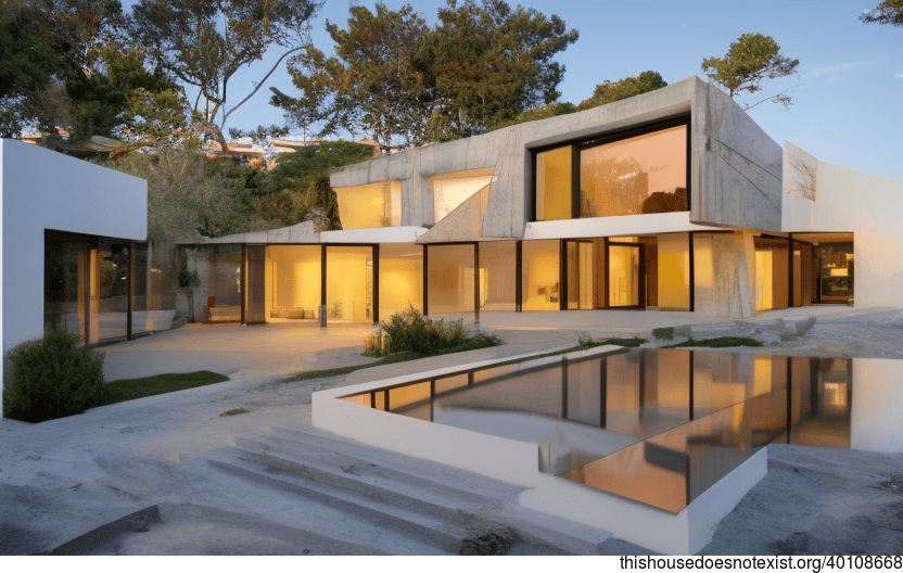 A Modern Beach House in Lisbon with an Infinity Pool and a View of the City