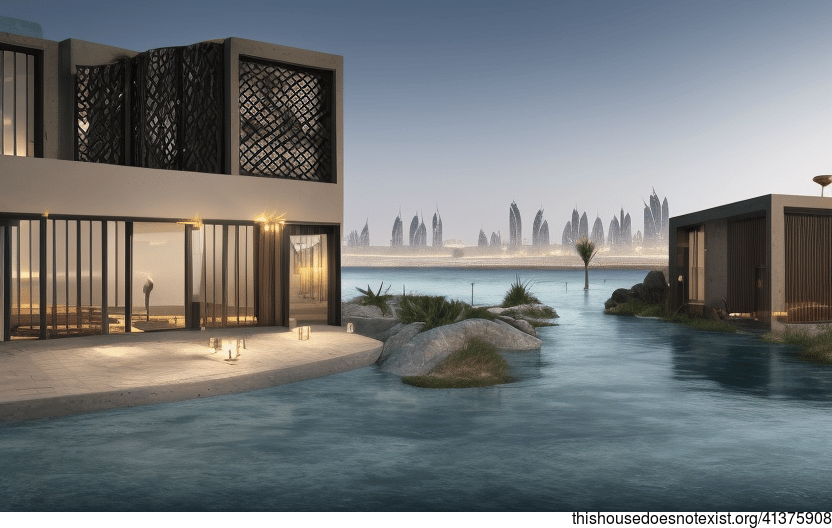A Modern Architecture Home with a View of Dubai