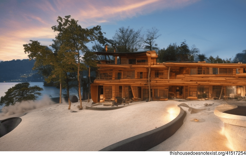 Zurich's Eco-Friendly, Maximalist House With Exposed Curved Stone, Bamboo, and Bejuca Wood