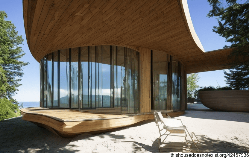 Welcome to our amazing modern architecture home, designed to give you the best beach experience possible! Our home features beautiful curved glass walls, a bamboo glass exterior, and a stunning view of the Montreal skyline