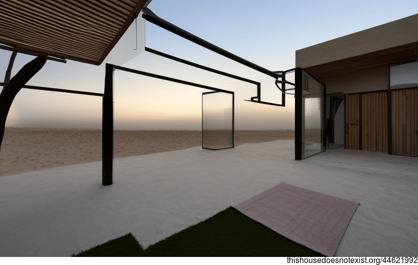 A Modern Beach House in Riyadh With an Exposed Bamboo Facade and Glass Onsen