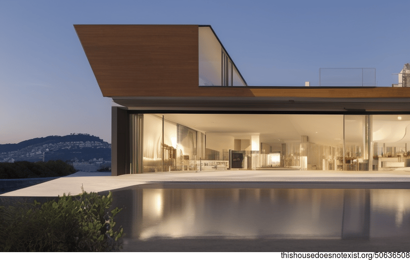 A Modern Architecture Home with an Infinity Pool and a View of Vienna ...