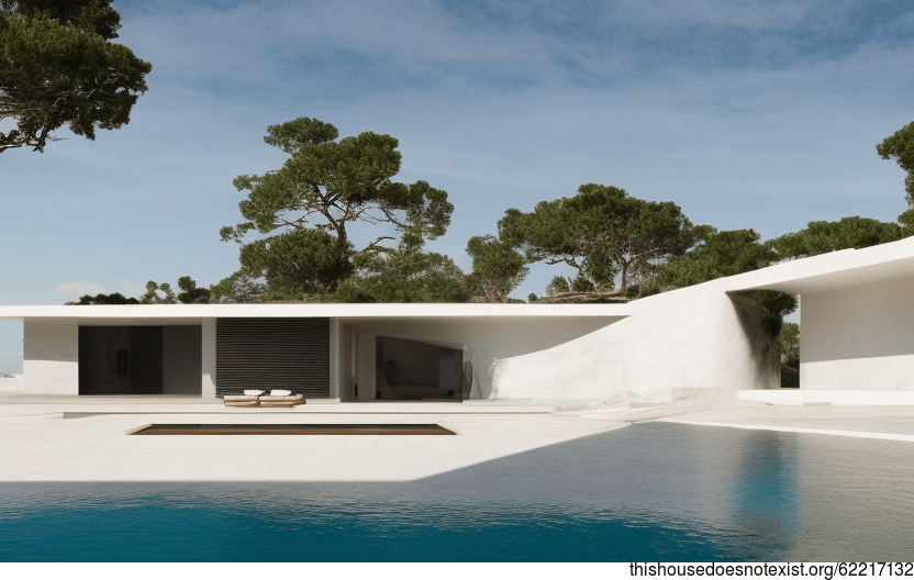 A Modern Beach House in Lisbon with an Infinity Pool and a View of the City