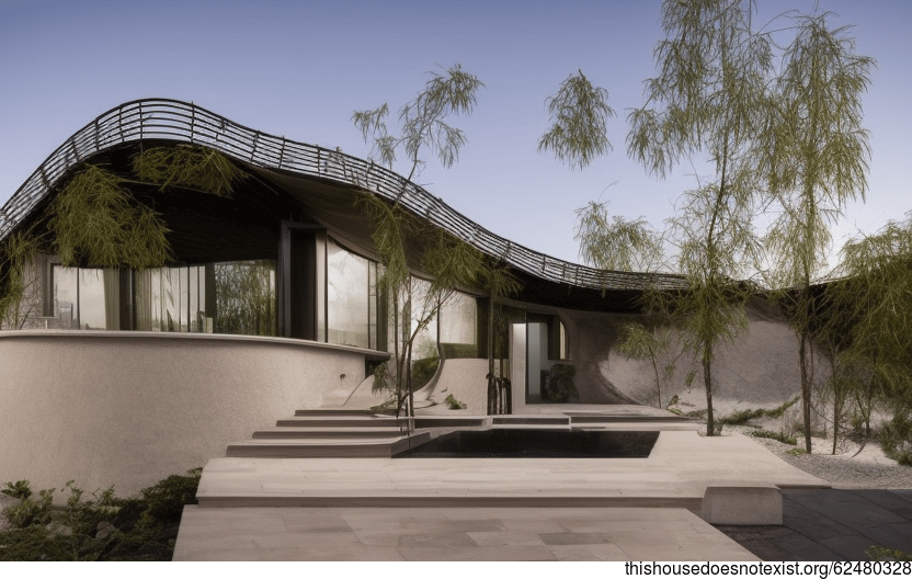 Eco-Friendly House Exterior on the Beach