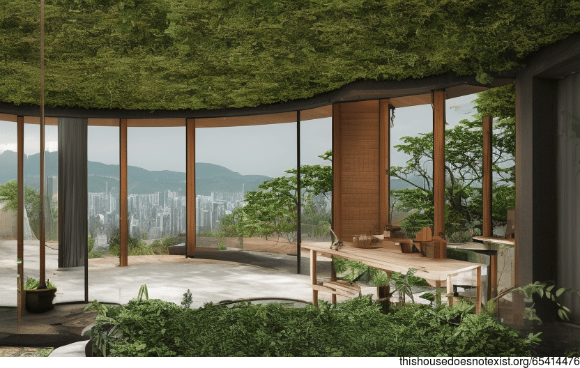 A Frank Lloyd Wright-Inspired, Eco-Friendly Home with an Unobstructed View of the Taipei Coastline