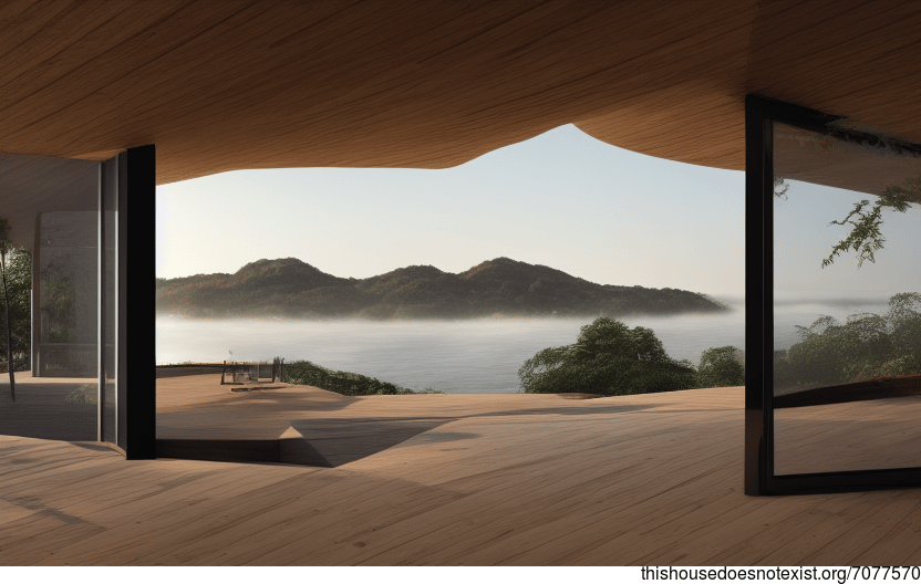 Bamboo and Exposed Wood Curved House in Florianopolis, Brazil