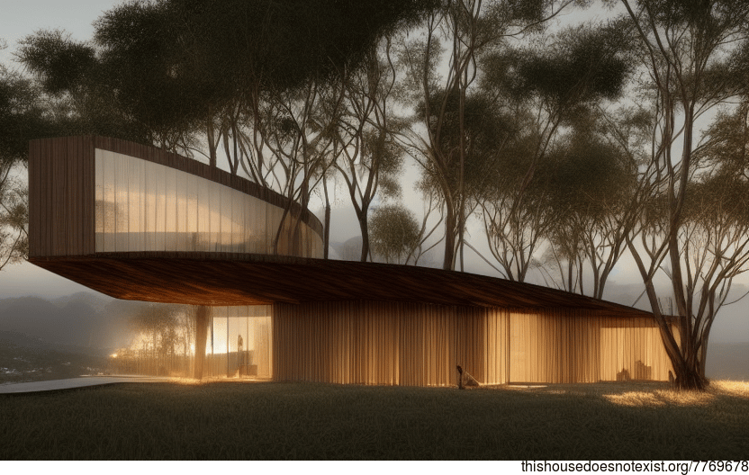 A Modern Architecture Home in Florianopolis, Brazil with an Exposed Wood and Stone Interior